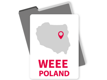 Dokument z polską mapą i podtytułem WEEE Poland